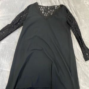 Black lace cocktail dress